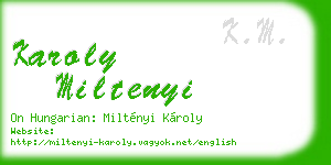 karoly miltenyi business card