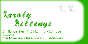 karoly miltenyi business card